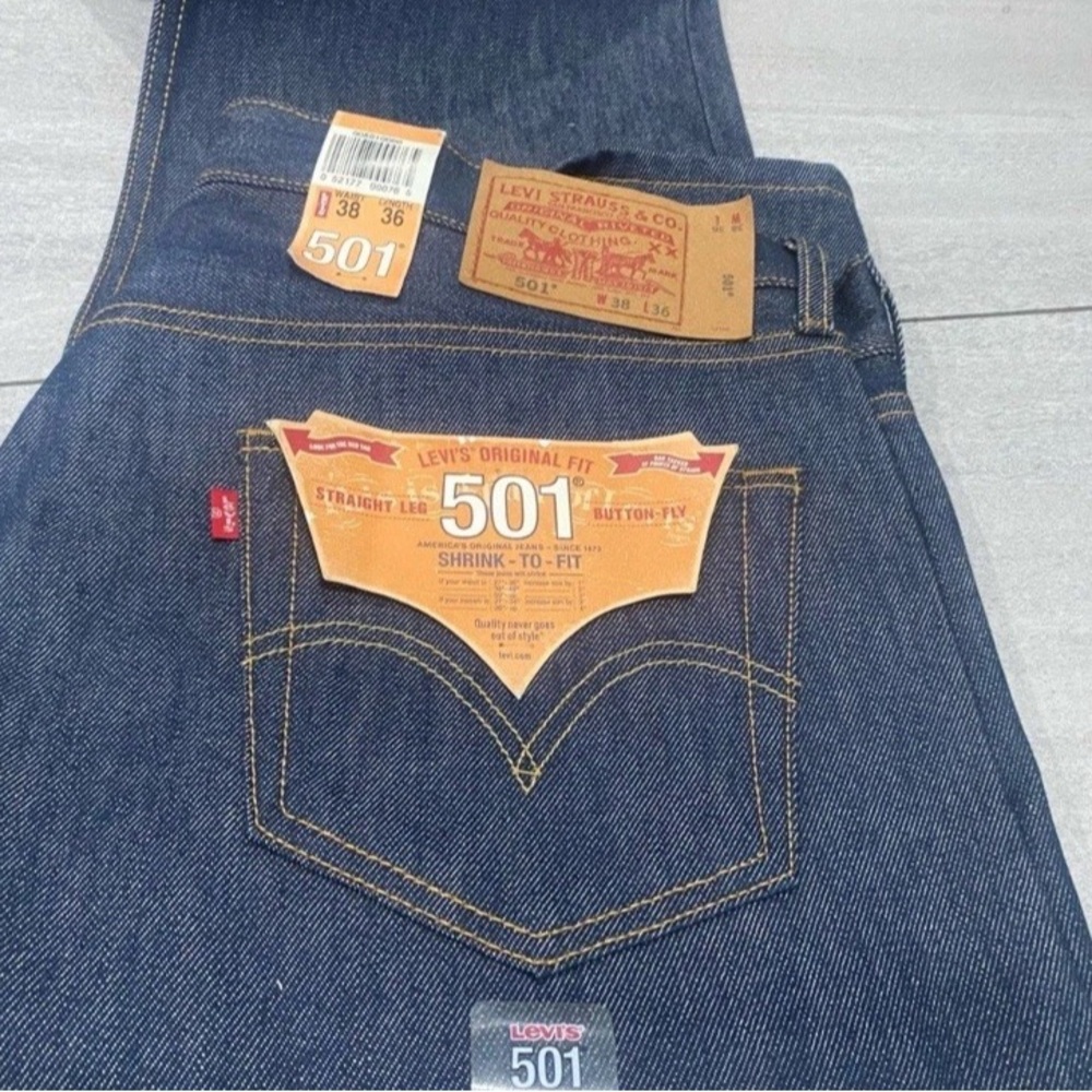Levi's 501 Straight Fit Men's Jeans - Dark Blue